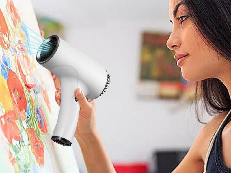 Portable Rechargeable USB Cordless Hair Dryer Versatile Hairdressing Tool White Carousel 7