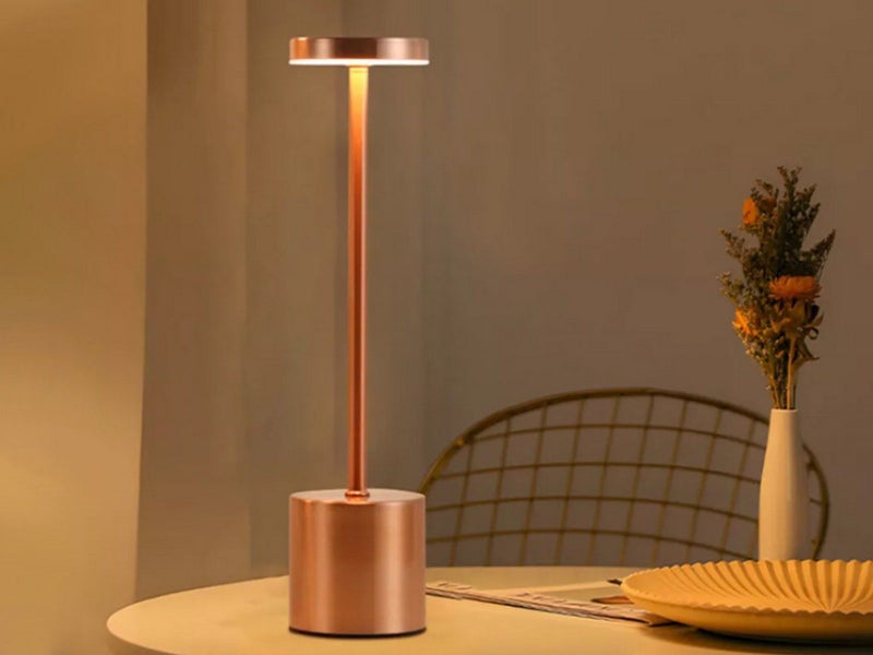 Cordless Table Lamp Portable Touch Sensor LED Desk Lamp Night Light Wine Red Carousel 2