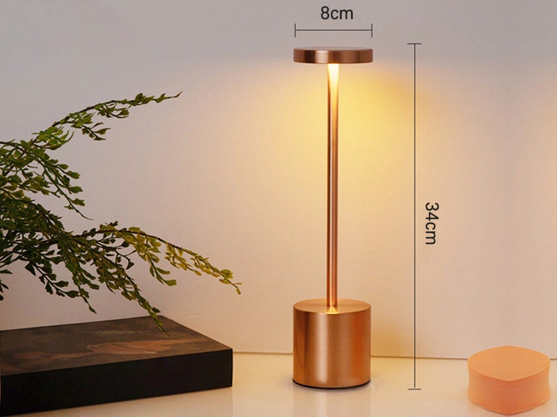 Cordless Table Lamp Portable Touch Sensor LED Desk Lamp Night Light Wine Red Carousel 9