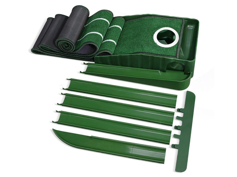 2.6m Auto-Return Golf Train Aid Practice Putting Mat Indoor Putter Trainer Mat Carousel 8