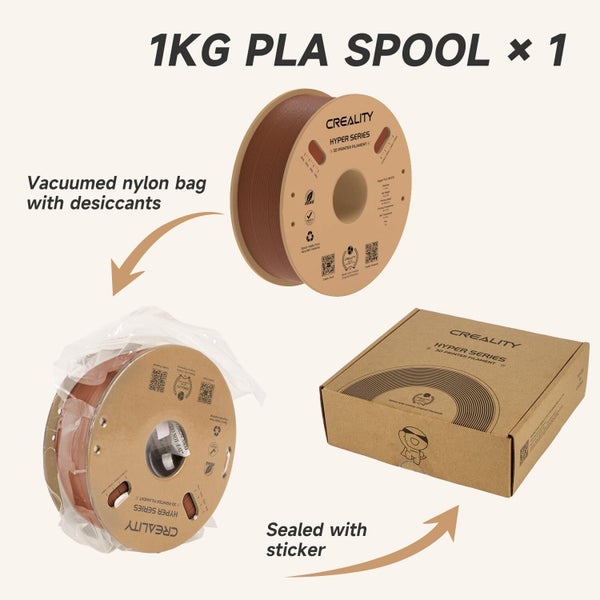 Creality Hyper Series PLA 3D Printing Filament 1kg - Brown Carousel 2