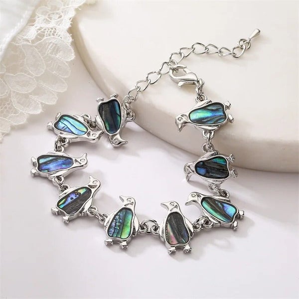 Tropicana Manu Penguin Bracelet - Abalone, Paua, Shell, Green, Blue, Summer, ... Carousel 1