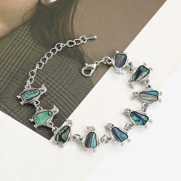 Tropicana Manu Penguin Bracelet - Abalone, Paua, Shell, Green, Blue, Summer, ... Carousel 2