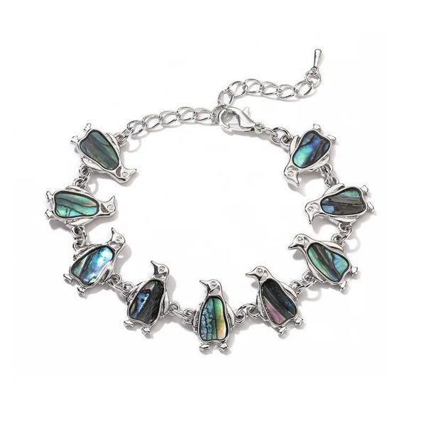Tropicana Manu Penguin Bracelet - Abalone, Paua, Shell, Green, Blue, Summer, ... Carousel 6