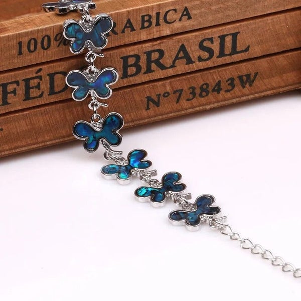 Tropicana Pinao Dragonfly Bracelet - Abalone, Paua, Shell, Green, Blue, Insec... Carousel 2