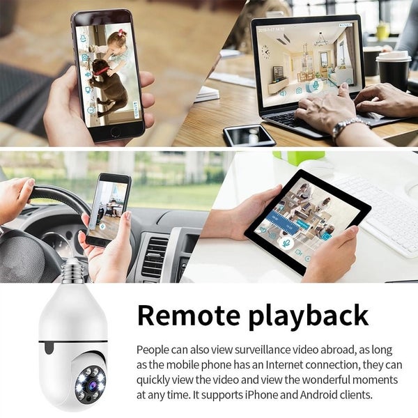 A6 2Mp Hd Light Bulb Wifi Camera Support Motion Detection / Two-Way Audio / N... Carousel 12