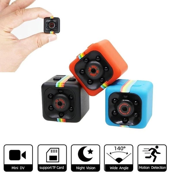 Mini Dv Hd 1080P 6 Leds Sport Recorder Camera With Holder Support Monitor Det... Carousel 2