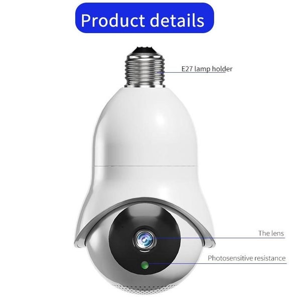 2.0Mp Hd Light Bulb Wifi Surveillance Camera Support Motion Detection Night V... Carousel 2