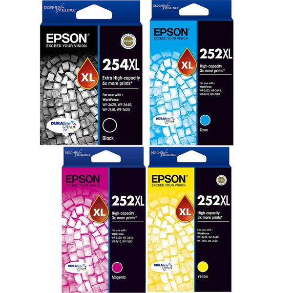 Epson 254XL 252XL High Capacity Ink Cartridge Toner Value Pack Genuine Original Carousel 1