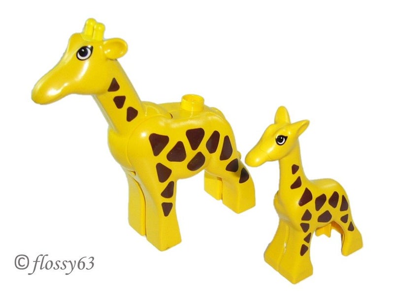 ®™DUPLO - Large Adult Giraffe with Baby ~Vintage / Retired 2001 / 2006~ Carousel 1
