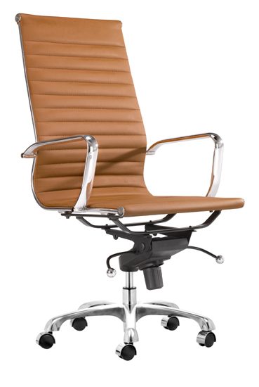 Designer high back Office CHAIR (Brown) Carousel 1