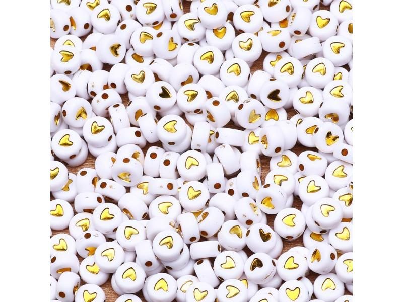 Mixed Letter Acrylic Beads Round Flat Loose Spacer Alphabet Beads For Jewelry Carousel 1