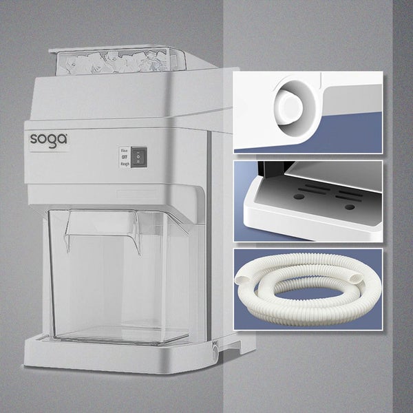 SOGA 300 Watts Electric Ice Shaver Crusher Slicer Snow Cone Maker Commercial ... Carousel 10