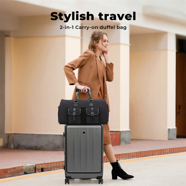 Slimbridge Carry On Garment Bag 2 In 1 Suit Bag Large Duffel Bag Foldable Bag Carousel 2