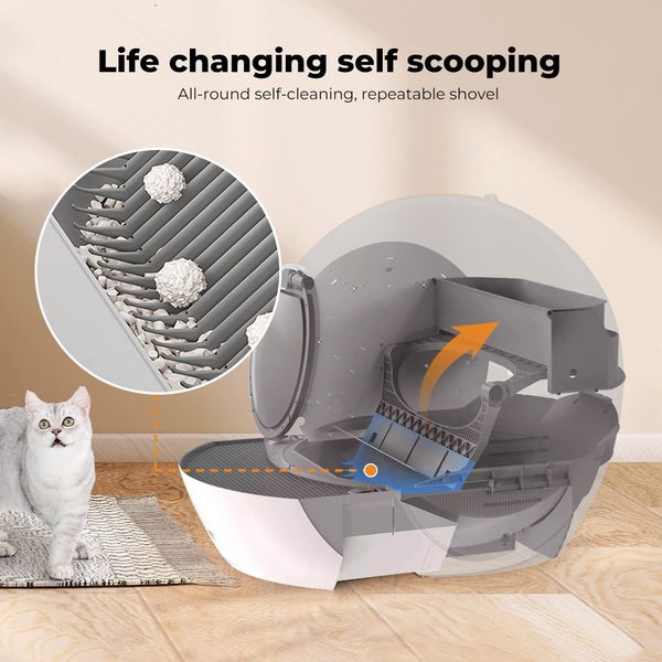 Pawz 1Pcs Grey Replaceable Rake for Self-Cleaning Cat Litter Box Easy to Install Carousel 2