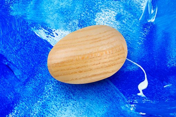 Musical wooden egg shaker Carousel 1