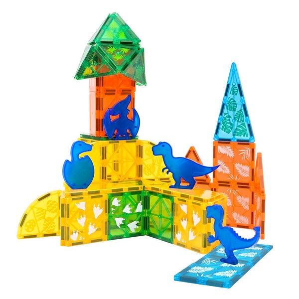 Bopeep Magnetic Tiles Blocks Dinosaur Toys Building Play for Kids STEM 60PCS Carousel 1