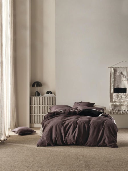Linen House Nimes Quilt Cover Set (Espresso) - Single Carousel 1