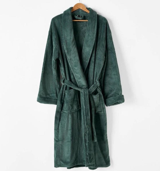 Linen House Plush Robe (Green) - Fits Most Carousel 1