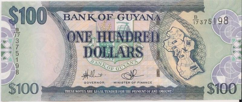 GUYANA 1999 One Hundred Dollars banknote UNC Carousel 1