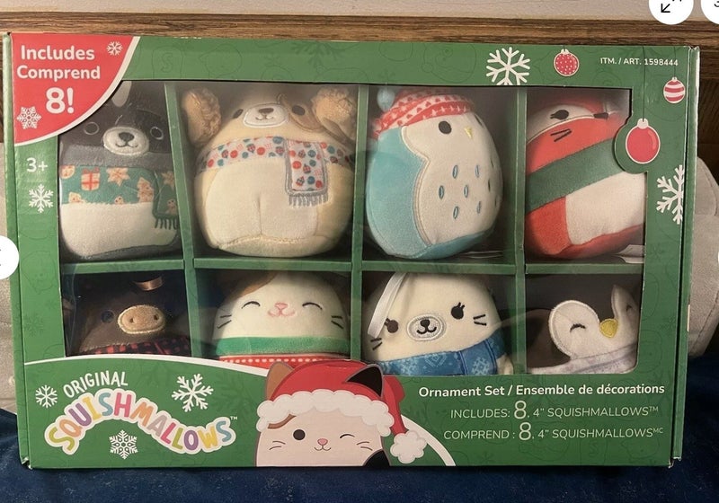 Squishmallows Christmas Ornament Set 10cm 8 Pack628632165543711113