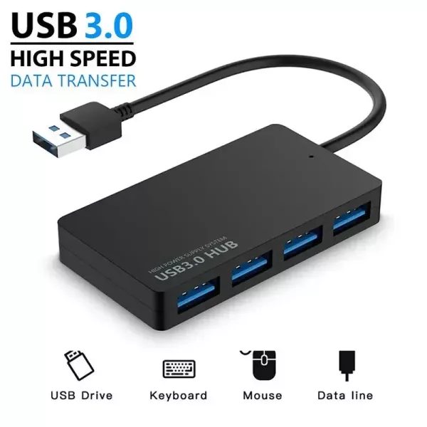 USB Hub USB 3.0 4 PORT Type C HUB High Speed Data Cable Convertor Adapter Carousel 1