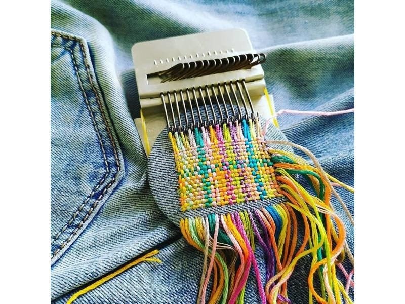Mini Darning Loom Machine DIY Apparel Sewing Small Loom Small Mender Loom For Carousel 2
