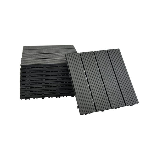 DIY Decking Tiles Black 300*300*20 - Pack of 10 Carousel 1