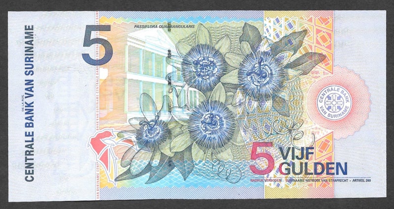 SURINAM attractive 2000 5 Gulden banknote UNC Carousel 2