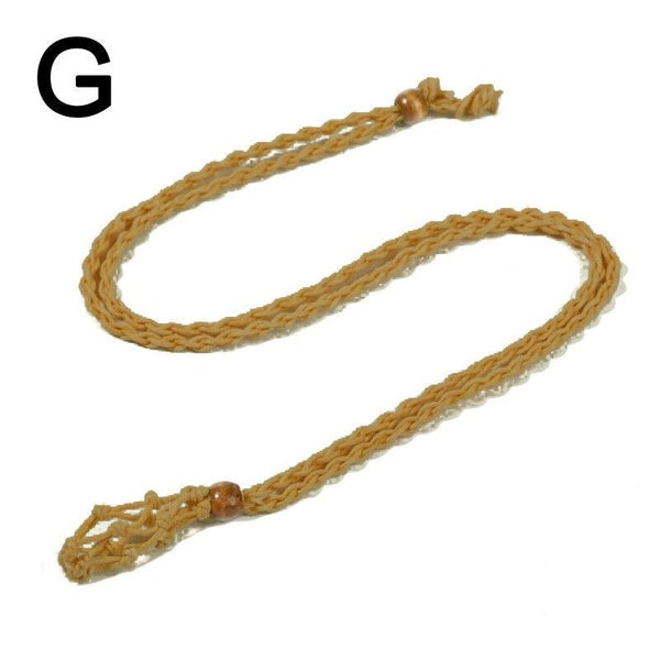 Empty Crystal Stone Holder Woven Necklace Rope Cord Pendant Net DIY Jewelry Carousel 12