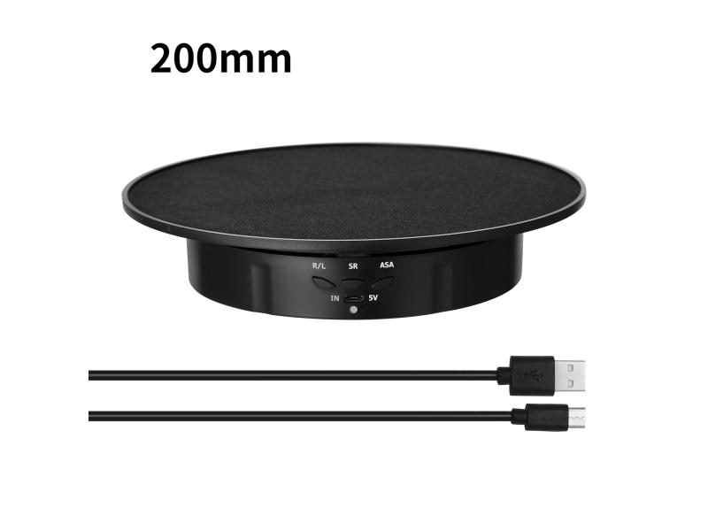 3 Speeds Electric 360 Degree Rotating Jewelry Holder Mirror Turntable Carousel 1