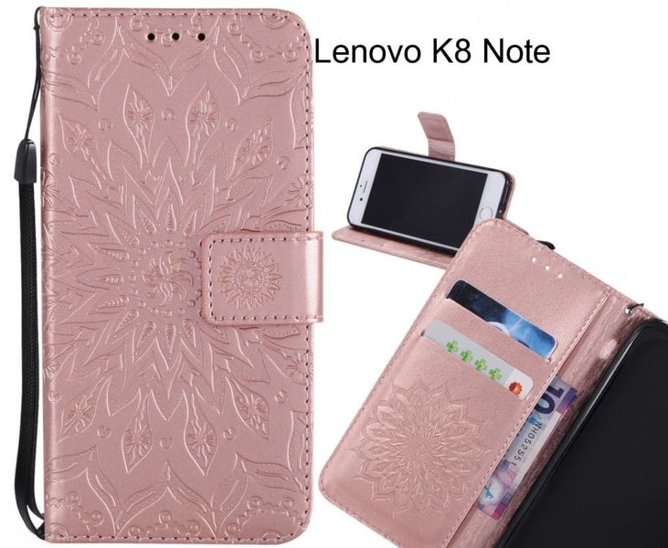 Lenovo K8 Note Case Leather Wallet case embossed sunflower pattern Carousel 1