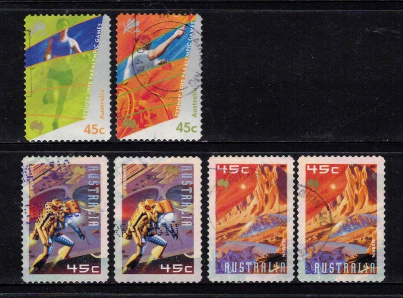 (m) Australia 2000 6 stamps used Carousel 1