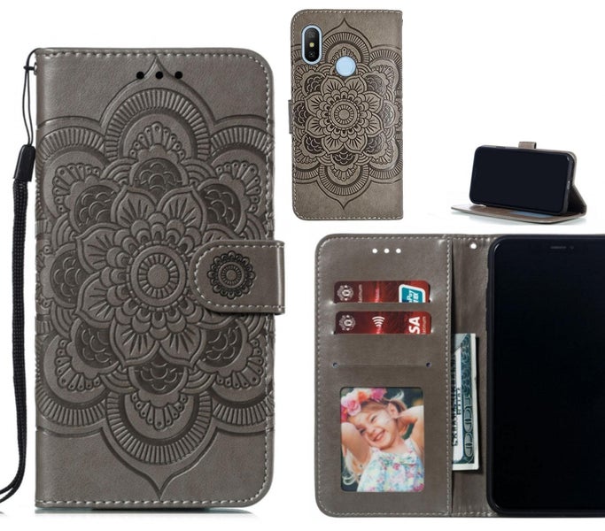 Xiaomi Mi A2 case leather wallet case embossed pattern Carousel 1