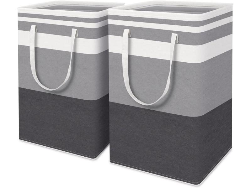 Large Laundry Basket Freestanding Laundry Hamper Collapsible Clothes Hamper Carousel 2