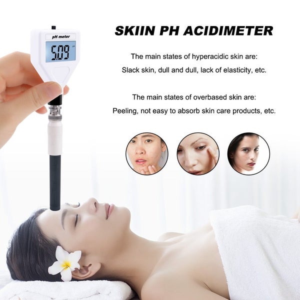 ph meter skin ph meter PH-98218 Skin PH Meter Acidimeter Tester Replaceable Carousel 4
