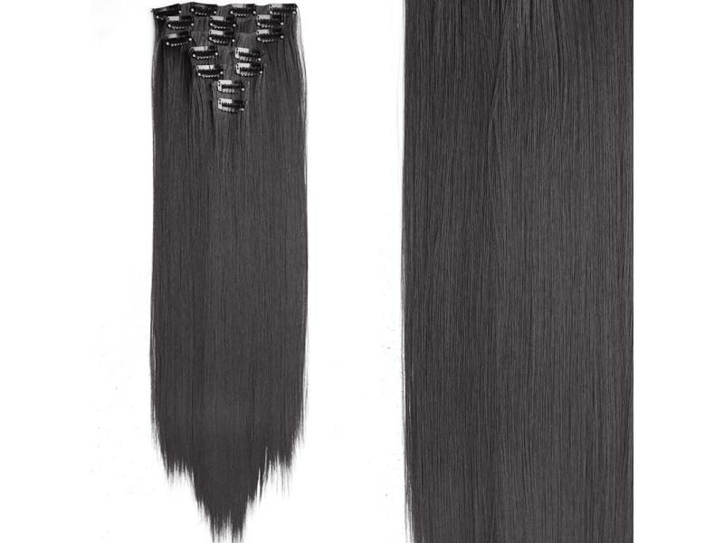 Long Straight Hairstyle 16 Clips 7Pcs/Set Hair Extensions Heat Resistant Carousel 1