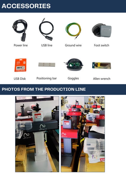 INFINITY Laser 100W JPT MOPA fiber laser marking machine Auto Carousel 12