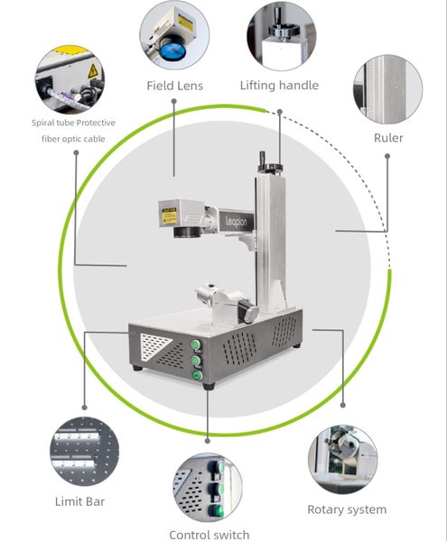 Leapion LM-S Split Type 50W Fiber Laser Machine Carousel 2