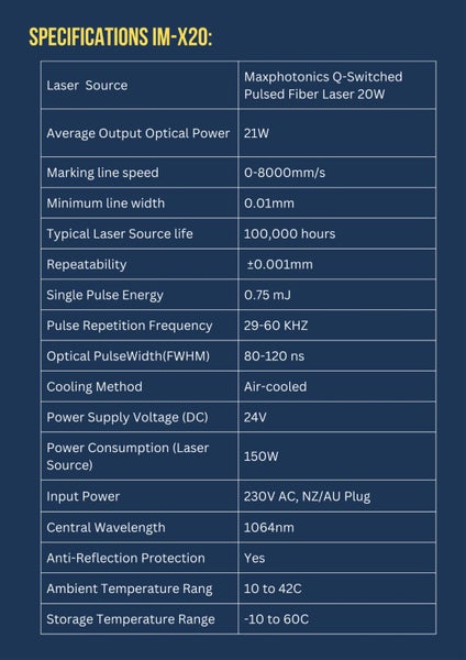 INFINITY LASER 20W MAX Fibre Laser Machine Carousel 10
