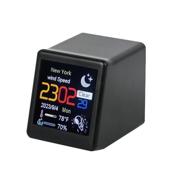 MINI Size Smart WIFI Weather Station Clock for Game Room Decoration. DIY Cute... Carousel 1