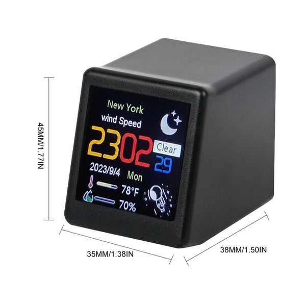 MINI Size Smart WIFI Weather Station Clock for Game Room Decoration. DIY Cute... Carousel 7