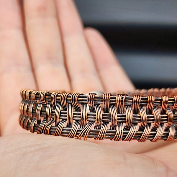 Handmade Copper Wire Wrap Cuff Bracelet Carousel 2