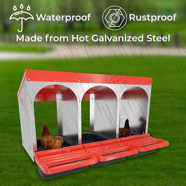 Chicken Nesting Box Hen Laying Nest Boxes Chook Coop Egg Perch NZ Clearance Carousel 6