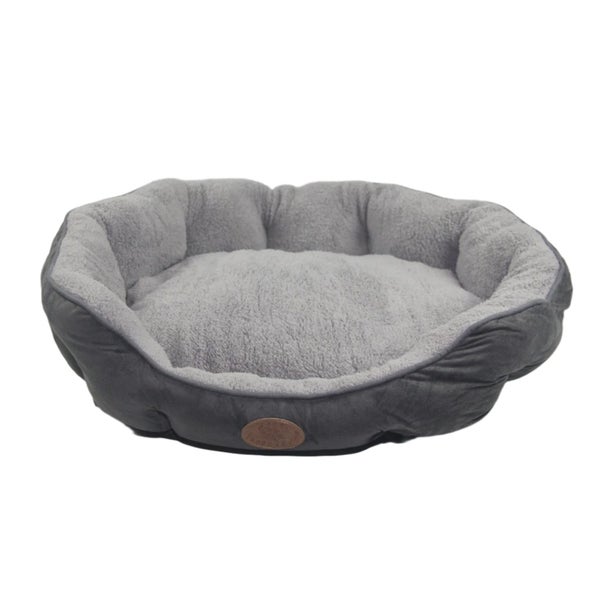 Yes4pets Blue / Grey Washable Fleece Soft Pet Dog Puppy Cat Bed Large Carousel 1