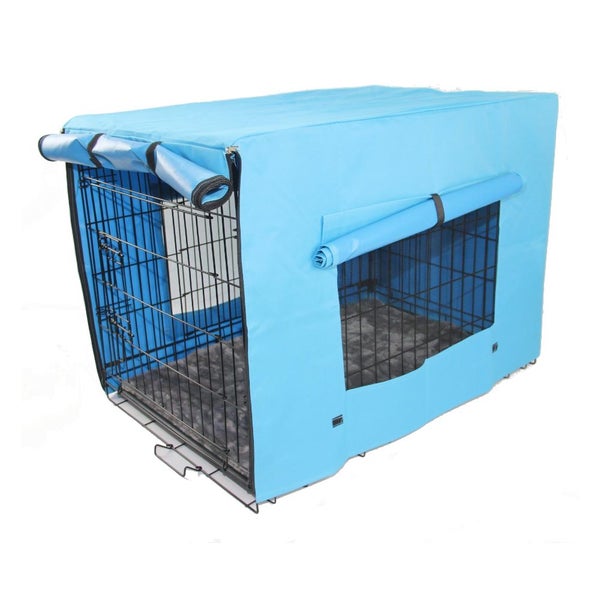 Yes4pets 48' Portable Foldable Dog Cat Rabbit Collapsible Crate Pet Cage With Co Carousel 1