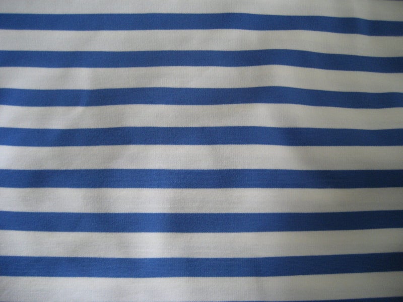 LYCRA KNIT stretch SEWING FABRIC Stripe MATERIAL 136cm Wide Carousel 1
