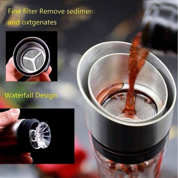 PTN NEW 1500ML Waterfall Iceberg Red Wine Aerator Decanter Carousel 11