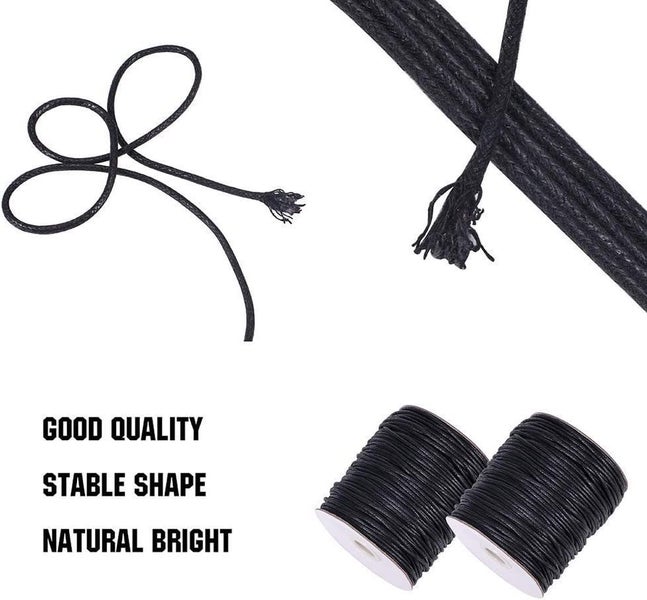 NEW 1 Roll 2mm Waxed Cord Thread Beading String for Jewelry Making Carousel 5