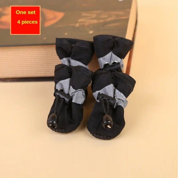 NEW 4pcs Water-Resistant Dog Shoes Protect Your Pet's Paws And Keep Them Dry Carousel 1